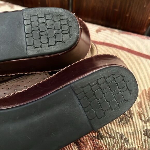 La Plume Leather Open Toe Sling Back Sandals Brown Ladies size 38 - Picture 12 of 16